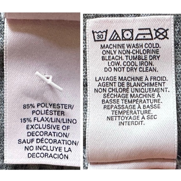 VICTORIA’S SECRET Heather Gray Henley Top The Dreamer Long Sleeve Tee Women’s M - Picture 10 of 13